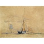 The Reverend Calvert Richard Jones (British, 1804-1877) Sailing ships, Swansea - 'March 29th