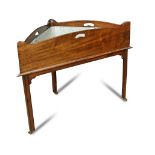 A mahogany corner jardiniere - 20th century, in the George III style, the galleried tray top and
