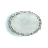 A George III silver salver, probably by John Carter II, London 1775, the field engraved with