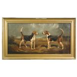 Cuthbert Bradley (British, 1861-1943) Study of a foxhound couple signed lower right "Cuthbert