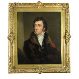 Sir Martin Archer Shee, PRA (Irish, 1769-1850) Portrait of a gentleman, in a fur-lined red jacket