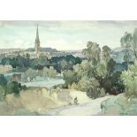 § Leonard Russell Squirrell, RWS, RI (British, 1893-1979) Salisbury Cathedral signed and dated