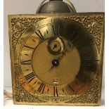 An early 18th century lantern clock, adapted for a longcase, converted to anchor escapement and with
