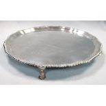 A George V silver salver, by Theodore Rossi, London 1925, with shaped and gadrooned edge and