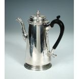 A George V silver coffee pot and cover, by Harrison Brothers, Sheffield 1933, the body of plain