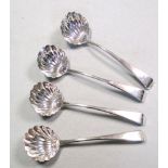A set of four George III silver sauce ladles, by George Smith III and William Fearn, London 1787,