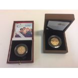 Two gold proof 50 pence coins, Scouts Be Prepared 2007, Girlguiding UK 2010, both limited editions
