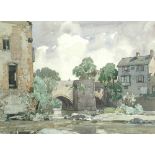 § Leonard Russell Squirrell, RWS, RI (British, 1893-1979) Ludford Bridge, Shropshire watercolour