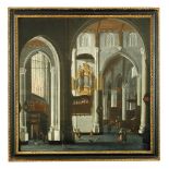 E de Gruyter (Dutch, 1612-1670) The Interior of the Groote Kerke, Rotterdam signed and dated lower