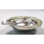 A George III silver papboat, by Rebecca Emes & Edward Barnard, the foliate cast rim with traces of