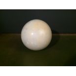 A large carved marble ball 19cm (7in)