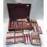 A modern canteen of silver cutlery for twelve, by Elkington & Co