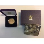 H.M. Queen Elizabeth II Eightieth Birthday 2006 gold proof crown, encapsulated, no. 944 of an