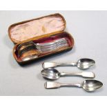 A set of twelve Scottish Provincial silver fiddle pattern teaspoons, by Alexander Cameron, Dundee