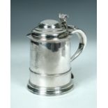 A George II silver tankard, by Matthew Lofthouse, London 1728, of tapered cylindrical form with