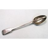 A George III silver fiddle pattern straining spoon, by William Eley and William Fearn, London