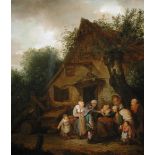 Cornelis Pietersz. Bega or Begijn (Dutch, 1631/2-1664) Dutch family outside an inn signed lower