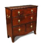 A mahogany lead lined cellarette cabinet - early 19th century, the hinged lid above a