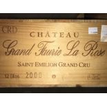 Chateau Grand Faurie La Rose, St Emillion Grand Cru 2000, 12 bottles in owc
