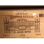 Chateau Leoville Barton, St Julien 2eme Cru 2006, 12 bottles in owc