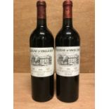 Chateau La Clemence, Pomerol 2002, one bottle; Chateau D'Angludet, Margaux 2003, 2 bottles;