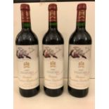 Chateau Mouton Rothschild, Pauillac 1er Cru 1996, 3 bottles, excellent appearance (3)