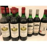 Chateau Siran, Margaux 1976, 9 bottles; Chateau La Fleur Canon 1971, 2 bottles; Chateau La Tour St