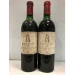 Chateau Latour, Pauillac 1er Cru 1966, 2 bottles, levels: one above mid shoulder and one top