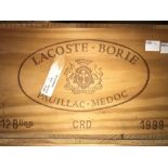 Chateau Lacoste-Borie, Pauillac 1999, 12 bottles in owc