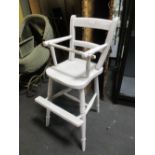A small Edwardian painted child's chair