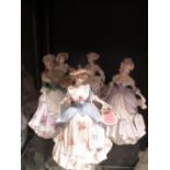 Five Coalport limited edition figures from the 'Cries of London' collection (5)