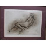 Pietro Annigoni (Italian, 1910 – 1988) Nude signed both in the plate and below it in ink print