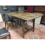 An 18th century oak refectory table 77 x 188 x 79cm