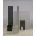 A large box of jewellers acrylic display stands VAT is payable by the buyer at the standard rate (