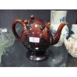 A treacle glazed 'Cadogan' tea pot