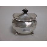 A silver tea caddy, 1904