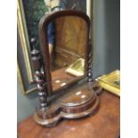 A Victorian mahogany dressing table mirror