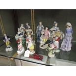 A Doulton figure, 'Maureen', HN 1771 and various other figures including Meissen, Dresden and