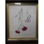 John Hall Thorpe (1874-1947), Forget-me-nots, signed lower right "Hall Thorpe", colour woodcut...