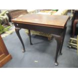 A late George II mahogany card table, 83cm wide 72cm high