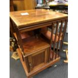 An Edwardian mahogany revolving bookcase, 89cm h x 53cm w