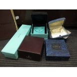 Two Tiffany boxes. a mikimoto, De Beres and a large Louis Vuitton show box (5)