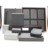Three boxes of various jewellers display boxes, stands and packaging VAT is payable by the buyer