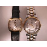 A gentleman's Roamer gold plated wristwatch, and another by Myota (Japan) wristwatch (2)