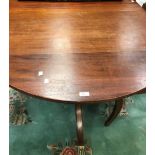 A mahogany twin pedestal dining table with one leaf 209cms extended, 107cm wide