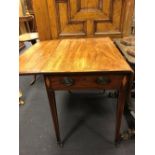 A 19th century mahogany Pembroke table, 71cm h x 102cm open x 77cm d and two mahogany dining