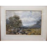 Arthur McArthur (1880-1920), Sheep by a highland stream, watercolour