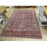 A Shiraz rug with black weave ends, 290 x 200