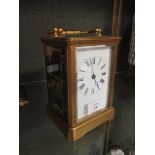 An early 20th century brass carriage clock