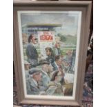 Danny Byrne, A Grey Day at Salisbury, Bookmakers' Stand, signed, oil on board, and a similar